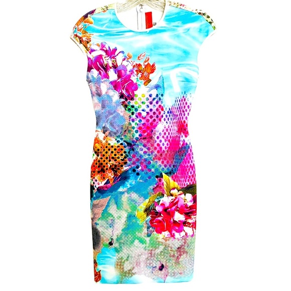 Clover Canyon Multicolor Floral Scuba Dress XS - Picture 5 of 7